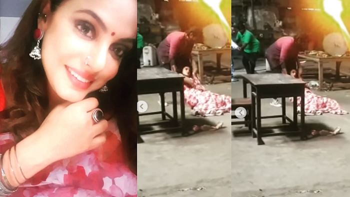தரதரவென தரையில் இழுத்து செல்லப்பட்ட நடிகை நீது சந்திரா